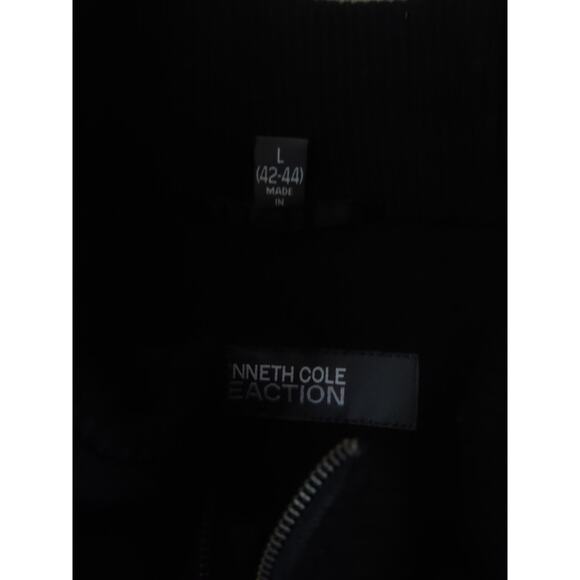 Kenneth Cole Reaction Black Wool & Cashmere Full Zip & Button Coat Size L - Picture 5 of 8